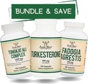 Double Wood Supplements Tongkat Ali, Fadogia Agrestis, og Turkesterone Bundle - Ultimate Mann Helse Bundle for Athletic Performance Support