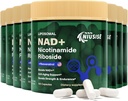 NAD Supplement, NAD Nicotinamid Riboside 900 Mg for menn og kvinner, Liposomal NAD+ Supplement med Nikotinamid Riboside, Resveratrol & Quercetin, Energi, Økt NAD +, 800 kapsler