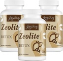 Zeolit Detox Capsules, Organisk Aktivert Charcoal, Bentonitt Clay, 1-2 μm Clinoptilolit, Maksimal absorpsjon, Gut Liver Detox Cleanse Full kropp for kvinner, 270 kapsler