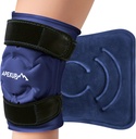 APEXUP ispakke for kne smertelindring, stor reusable wrap etter kirurgi, fleksibel Gel kald pakke for skader, smertelindring for rygg, skulder, elbow, ankel og ben (Navy Blue, L, 1PK)