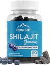 Shilajit Gummies, Blåbær Flavor, Himalaya ekstrakt, Lab testet, Ikke-GMO, Glutenfri, Vegansk Vennlig, Mess-fri alternativ til Resin, Enkel tilsetning til daglig rutine, 60 Vegansk Gummies