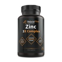 Sink Supplement Kompleks med kobber og vitamin C - naturlig flyt 3X sink karnosin, bisglykinat Chelat, og orotat, Chelated Copper, lett på magen, hud og immunstøtte, 120 kapsler