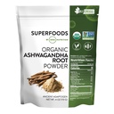 MRM Ernæring Organic Ashwagandha Root Powder | Superfoods | Gamle adaptogen | Antioksidanter | Vegan + Glutenfri |