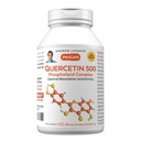 ANDREW LESSMAN Quercetin 500 mg - 30 kapsler - 500 mg Unikt Quercetin Fosfolipid Complex, høyabsorberbar formel for å støtte sunn hjerte, sirkulerende og immunfunksjon. Ingen additiver.