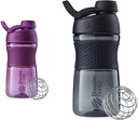 BlenderBottle 20-Ounce Svart og Plum Protein Shaker Flasker med BlenderBall Wire Whisk