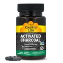 Country Life Coconut Aktivert Charcoal Capsules, 260mg - Naturlig Charcoal Supplement for gass og blomstrende relief - Glutenfri, 40 Vegan Kapsler