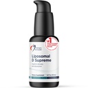 Designs for Helse Liposomal D Supreme vitamin D væske - 2500 IE vitamin D3 + vitamin K (K1 + K2) - Liposomer for superior absorpsjon - ikke-GMO Supplement (100 Services / 1,7oz)