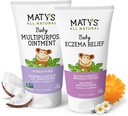 Matys Baby Eczema & Multipurpose Ointment 2pk Combo for babyer 3 måneder +, Soothe Eczema & nourish tørr hud, steroid / petroleum gratis, 3.75oz hver Tube