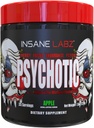 Insane Labz Psykotisk, høystimulerende pre trening pulver, ekstrem varig energi, fokus og utholdenhet med Beta Alanine, Kreatin Monohydrat DMAE, 35 Srvgs (Apple)