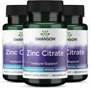 Swanson Zinc Citrate - Mineral Supplement som fremmer sunn visjon og immunsystem helse - naturlig formel som støtter generell velvære - (60 kapsler, 50 mg hver) 3 Pack