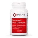 PROTOCOL FOR LIFE BALANCE Gamma E Toco Complex - Vitamin E 300mg - Antioksidant støtte - for kardiovaskulær helse og hjerne helse - med tokotrienoler - Halal & Dairy Gratis - 90 Softgels