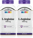 21. århundre L-arginin 1000mg, maksimal styrke 100 ea (pakke på 2)