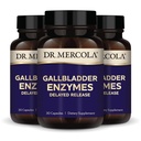 Dr. Mercola Gallbladder Enzymes - Gallbladder & Digestive Helsestøtte - Inkluderer Pancreatic Protease, Amylase & Lipase - Ikke-GMO, Glutenfri og soya-fri - 90 forsinket utgivelseskapsler (90 Services)