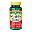 Generisk Spring Valley L'Arginine Amino hjerte Helse Supplement Kapsler, 500 mg, verdistørrelse, 100 greve + 1 Mini Pill Container (Style & Farge Varies)