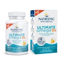 Nordic Naturals Ultimate Omega-D3, Lemon Flavor - 90 Myke Gels - 1280 mg Omega-3 + 1000 IU Vitamin D3 - EPA & DHA - fremmer hjerne, hjerte og immun helse - 45 Serveringer