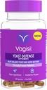 Vagisil Yeast Defense Supplements, hjelper balanse yeast og gode bakterier, klinisk bevist probiotika, rene ingredienser, fremmer en sunn vaginal mikrobiom, bare 1 kapsel daglig, 30 kapsler