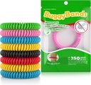 12 Pack Mosquito Avvisende armbånd, Individuelt innpakket, DEET gratis, naturlig og vanntett band