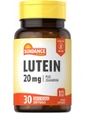 Sundance Lutein 20mg | 30 Softgels | med Zeaxanthin | Non-GMO og Glutenfri Supplement