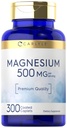 Carlyle Magnesium 500 mg | 300 belagte kapeller | vegetarisk, ikke-GMO, og Glutenfri Supplement