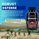 Immunsupport Supplement - 10-i-1 med Echinacea, eldrebær, hvitløk, gurkemeie med sink, vitamin C, E, B6 & L-Glutamin, 4,8 milliarder CFU Probiotic for voksne