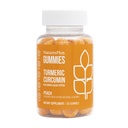 NaturesPlus Gummies Turmeric Curcumin - 60 Gummies, Peach - Støtter felles, Digestiv & Cardiovaskulær Helse - Vegan, Glutenfri, Ikke-GMO - 30 Services