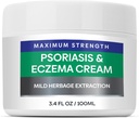 Hermon Psoriasis Eczema Relief Cream: Maks styrke for Psoriasis Eczema - Relieve Symptom av motstandsdyktig Effektiv for seborraisk dermatitt Folliculitis 100m 3.4 Fl Oz (pakke med 1)