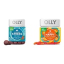 Olly farvel Stress og Hello Happy Gummy Starter Pack Bundle, Holde ro, Mood Support, 42 og 60 greve