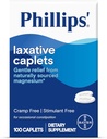 Phillips' Laxative Caplets, med naturlig kildet magnesium Supplement for gentle relief av anledningssykdom, krumpe og stimulerende gratis laxativer, 100 kapler