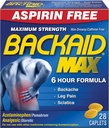 Baksiden Max Relief Caplets, 28 greve (Pack of 6)