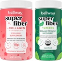 Bellway Super Fiber pulver + kollagen, Jordbær sitronade Super Fiber + Grønn