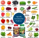 Frukt og Veggie hele mattilskudd - Formulert for eldre for maksimal absorpsjon - 90 fruktkapsler og 90 grønnsaker - 1 sett