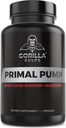 Gorilla Gulps - Primal Pump Nitric Oxid Supplement Nootropic 1500mg Nitrosigine L Arginine & Beet Root for muskelvekst, pumper, blodflyt, energi og fokus - Maks styrke pre trening N.O. Booster
