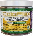 Organic Flaxfrø Fiber + Probiotiske Gummier | Dimensjon Relief & Regelmessighet Uten Kramp for voksne, Oppløselig & Uoppløselig Triple-Fiber Vegan Gummies - 30 Serveringer