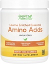 SuperNutrition Leucinberiket essensielle aminosyrer med L-Leucine, L-Lysin, L-Treonin og L-Isoleucin, Unflavored, 10,58 oz (300 g)