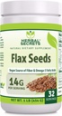 Herbal hemmeligheter organiske hele flaksfrø Supplement | 14 G Per Serving | Raw Vegansk | Ikke-GMO | Glutenfri | Laget i USA (1 Pack, 1 Lb)