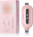 Oppvarmingspad for periodekramper, bærbar trådløs oppvarmingspad med 3 varmenivå og 3 massemoduser, morsdagsgaver til mamma kone datter, rosa