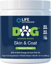 Livsforlengelse Hunde Hud & Coat - Hundemat Supplement for sunn hud og coat - Omega-3 Fish Oil for hunder, lakseflavor, ingen kunstige farger eller flavors - 90 myk Chews