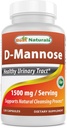 Best Naturals D-Mannose Kapsler - Urin Tract Cleanse Supplement 1500mg/Serving - 120 greve