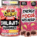 Pure Himalayan Shilajit Gummies - høy potens Gold Grade Resin - Energi Boost og immun støtte for menn og kvinner med Ashwagandha og Shatavari - 120 Gummy - Strawberry & Banan