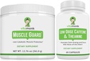 VitaMonk Muskelvakt & Lav Dose Koffein Bundle, HMB, EAAs, Vitamin D, Magnesium for muskelvekst og koffein med L-Theanine, Smooth Energy Boost, kosttilskudd for menn og kvinner, Muskel og fokus støtte