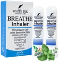 Hvitt blekk Pust | Naturlig essensiell oljeinhaler Eucalyptus Peppermint | Congestion | Allergi | Fokus | Aromaterapi Sinus Relief (2)