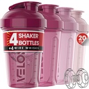 VELOMIX -4 Pacific- 20 OZ Protein Shaker flasker for proteinblandinger, Shaker kopper for proteinshakes, liten Shaker flaske pakke, Shaker Cup, Shakers for proteinshakes (berry blanding)