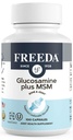FREEDA Glukosamin MSM – Vegansk fellesfleksibilitet og mobilitetssupplement – Vegetarisk glukosamin uten skallfisk – støtter fellesfunksjon – tredjepartstestet – (100 kapsler)