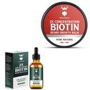 Biotin Beard Balm for menn og beting Beard Vokse og vekst Beard vekstolje med 2X konsentrasjon Biotin for menn, Hydrates & tykkere ansiktshår