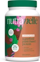 Nutranelle - Plantebasert proteinpulver - 25 g Vegansk proteinpulver med 30 serveringer - Blandet ris & pea med supermat og aminosyrer - null sukker - sjokolade