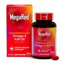 Omega-3 krill olje 350mg Softgels, MegaRed (60 greve i en flaske), EPA & DHA Omega-3 fettsyrer med ingen fiskelig ettersmak i motsetning til fiskolje, inneholder antioksidant Astaxanthin