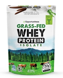 Opportuniteas Grass Fed Vanilla Whey Protein Isolate pulver - 22g Protein pulver uten kunstige søtningsstoffer, hormonfri kyr, ikke GMO - 5lb
