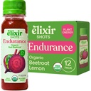 Elixir Shots, utholdenhet og velvære Shot med kaldpresset 100% organiske ingredienser, Beet, Carrot, Celery, sitron, ingen tilsatt sukker eller kunstige ingredienser, 12 pakke