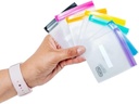 MUMI Mini Zipper Pouch sett – 7 små reusable klare Zip Lock Vesker med Writable etiketter for reise, medisin, makeup, piller, små kosmetiske organisator poser for purse, kontor, plastlagring