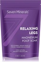 7 Mineraler Avslappende ben Magnesium Kloride Flakes 3lb – Absorbs Bedre enn Epsom Salt - Unikt Fot Sokker Formel for Tettede Ben og Ben Kramper - med oransje, Cedarwood & Lavender